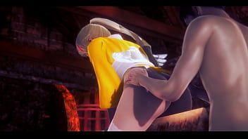 Jouer Soirée éjacule à Konosuba avec aqua, obscurité et megumin
