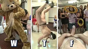 Play Dancing bear - the bride to be and her slutty friends at cfnm blowbang