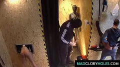 Play Brunette Wife's Glory Hole Adventure Ends in Huge Cumshot