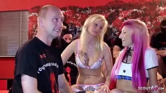 play Skinny Duitse tiener's eerste AO Creampie Gangbang Orgy
