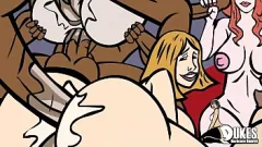 Jouer Une MILF aux gros seins ne peut pas résister à la BBc Gangbang Party !!!